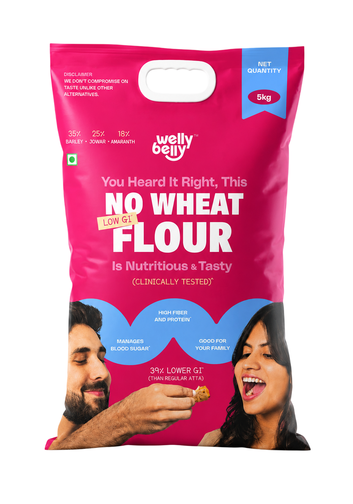 No Wheat Flour | 2X Fiber, Low GI Millet Atta for Soft Rotis – Welly Belly
